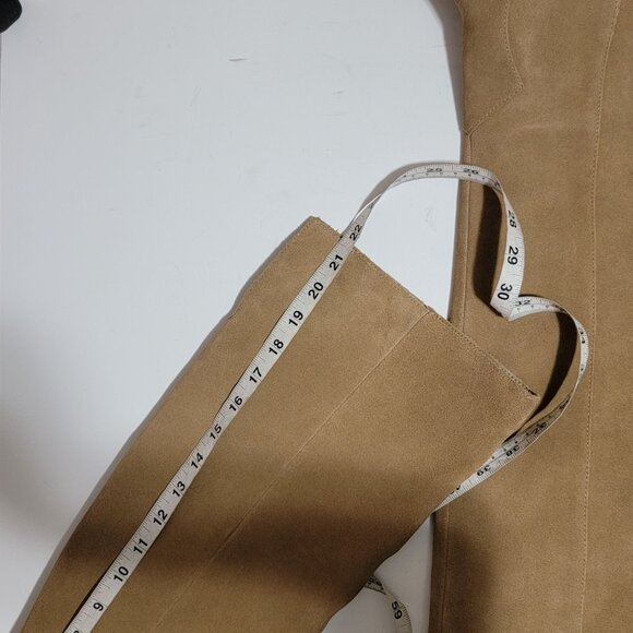 NEW Vince Camuto Sewinny Boots Womens 8.5 Over The Knee Tan Suede Chic - Picture 10 of 13